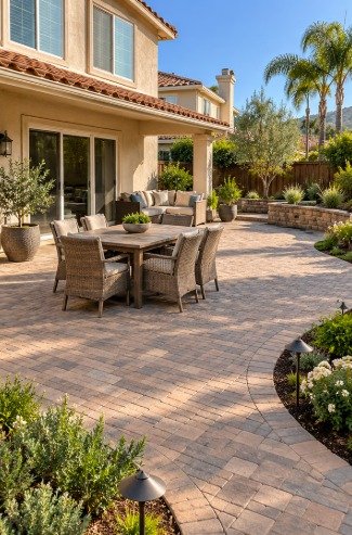 Backyard Patio Makeover after Dream Paving