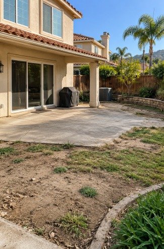 Backyard Patio Makeover before